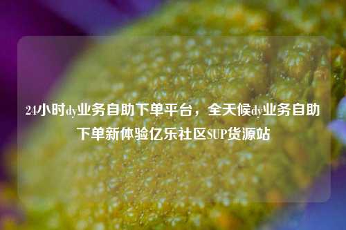 24小时dy业务自助下单平台，全天候dy业务自助下单新体验亿乐社区SUP货源站  第1张