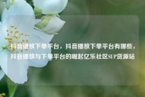 抖音播放下单平台，抖音播放下单平台有哪些，抖音播放与下单平台的崛起亿乐社区SUP货源站